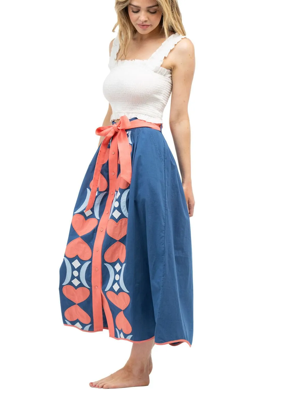 The Prairie Skirt | Navy Hearts