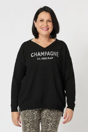 Threadz Champagne Knit- Black