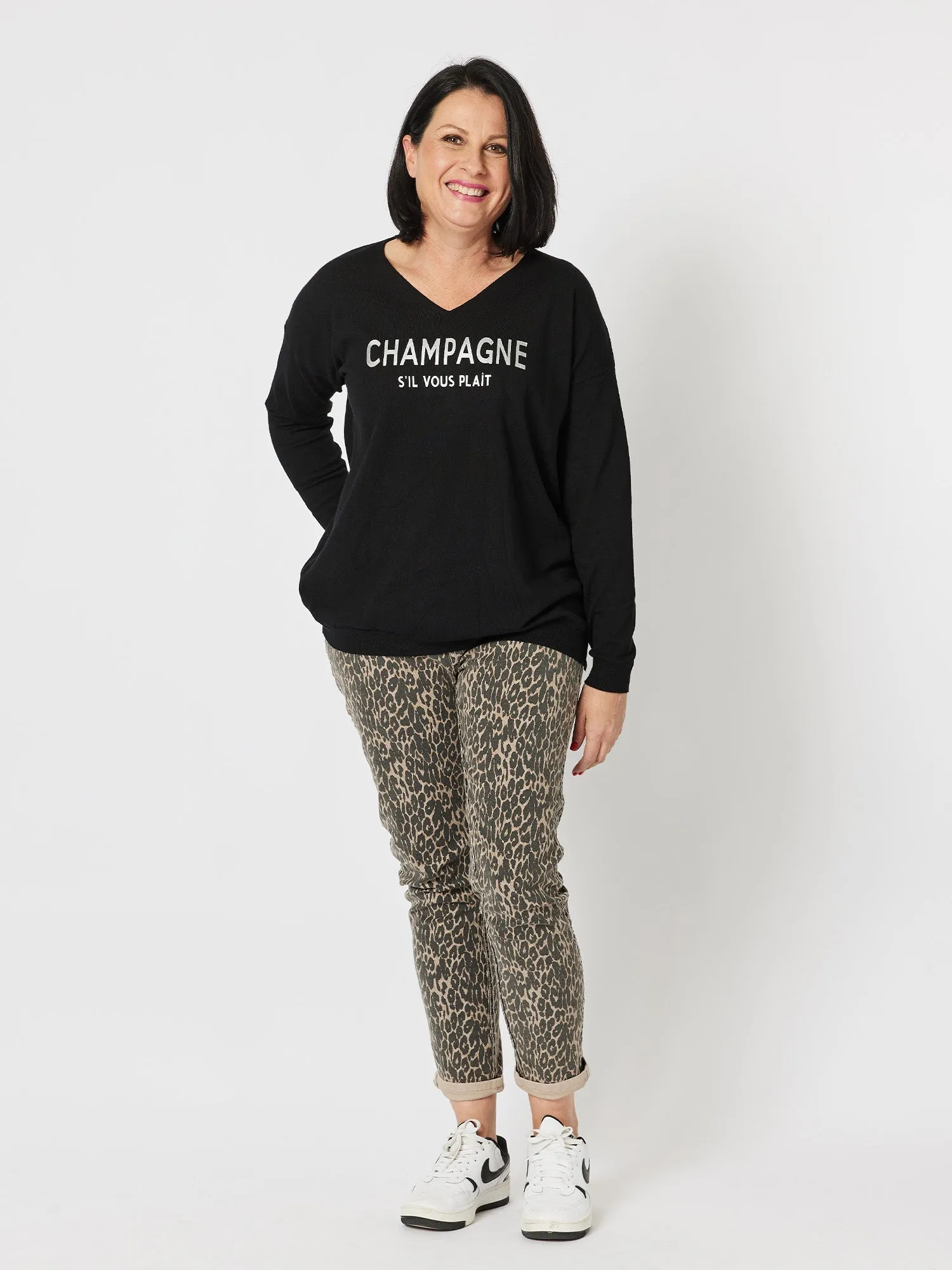 Threadz Champagne Knit- Black