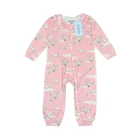 Tickety-Boo Pink Elephants Frilled Romper