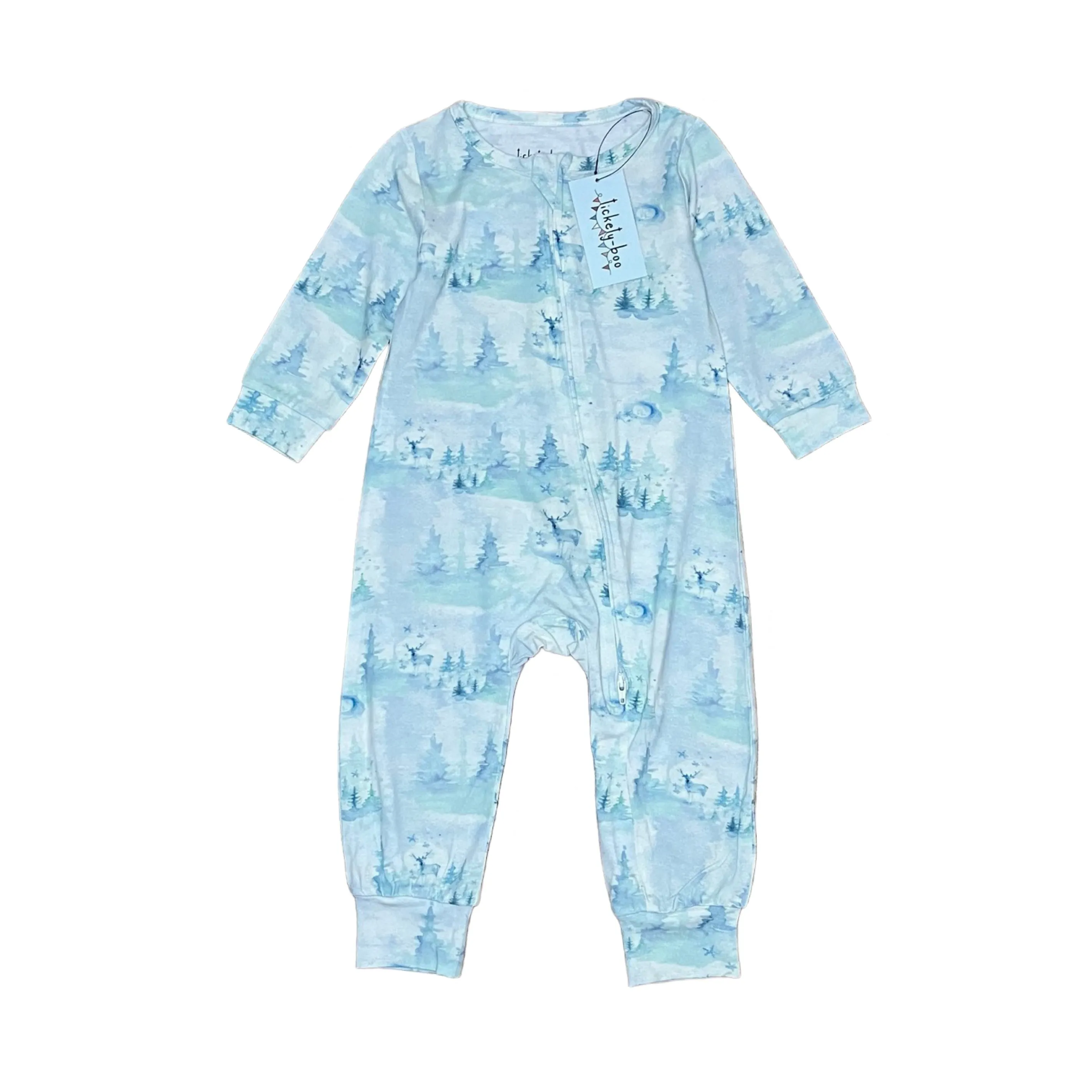 Tickety-Boo Winter Frost Zippered Romper