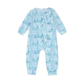 Tickety-Boo Winter Frost Zippered Romper