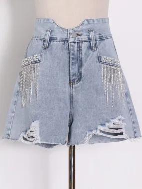 TOANNE High Waist Denim Shorts