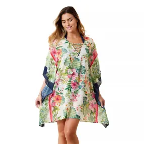 Tommy Bahama Flora Short Tunic Coverup - White