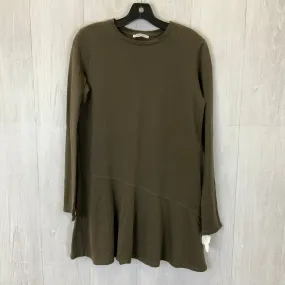 Tunic Long Sleeve By Zara In Brown, Size: M