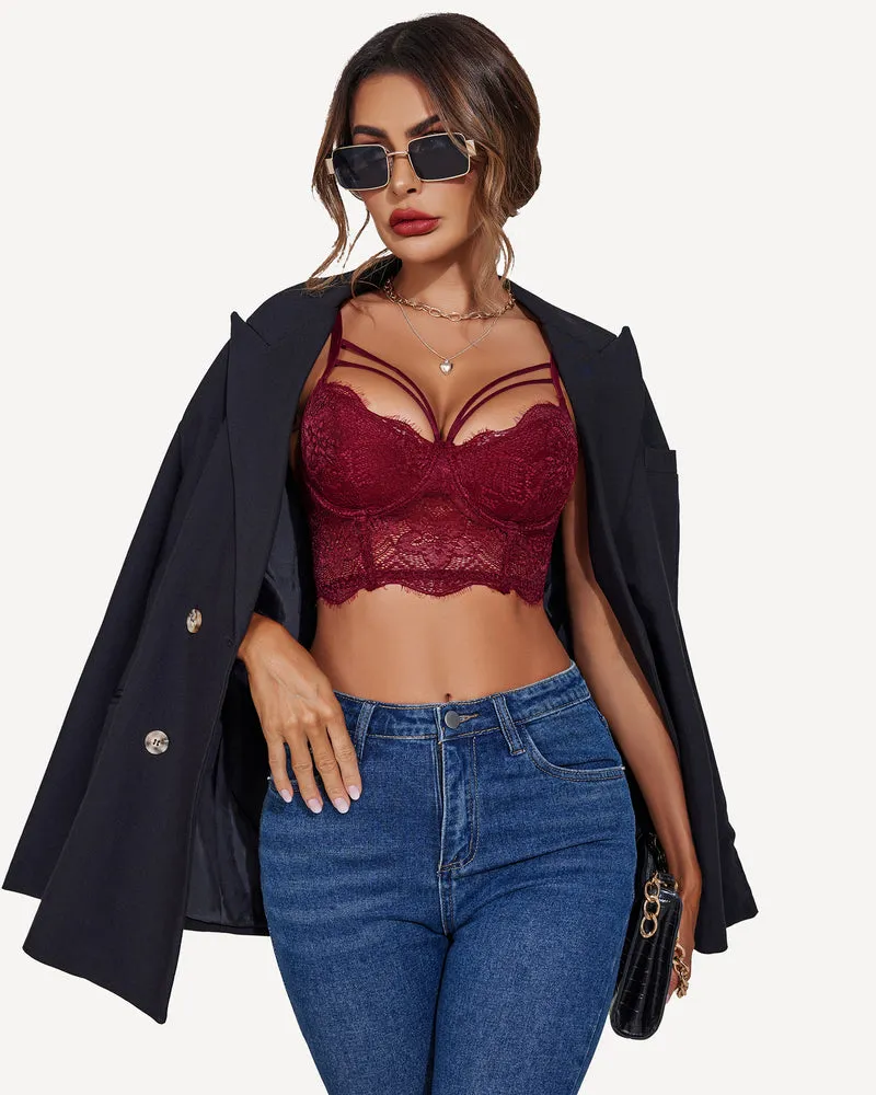 Two Layer Push Up Bustier Bralette