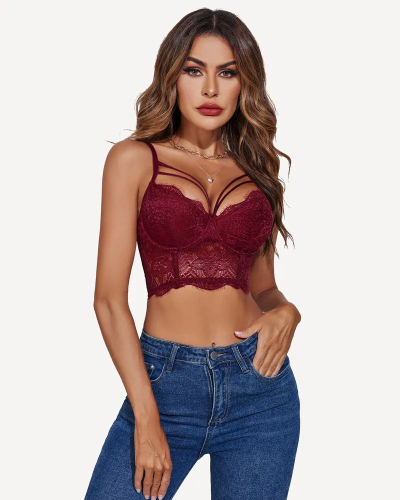 Two Layer Push Up Bustier Bralette