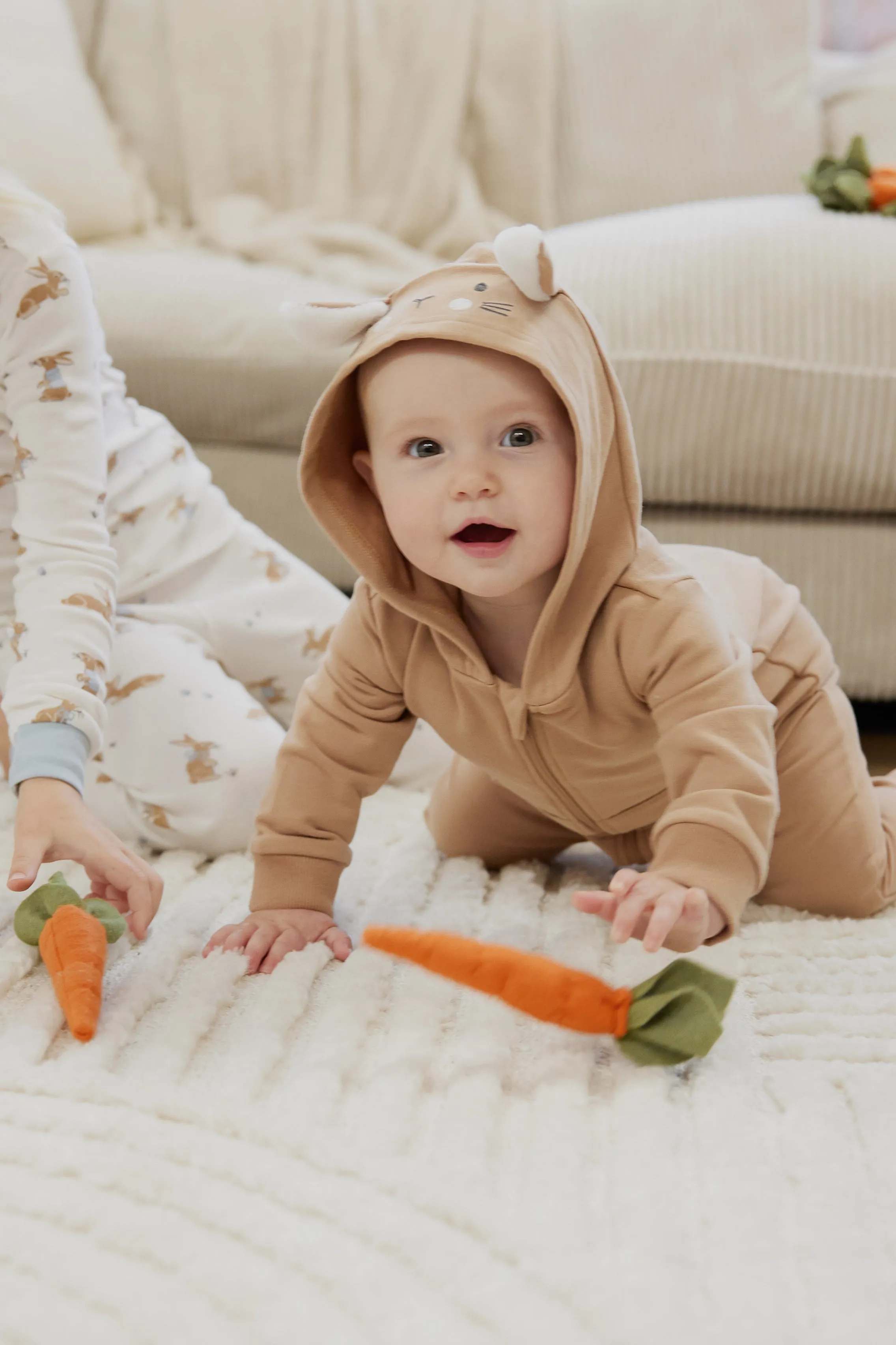 Unisex Bunny Hood Romper