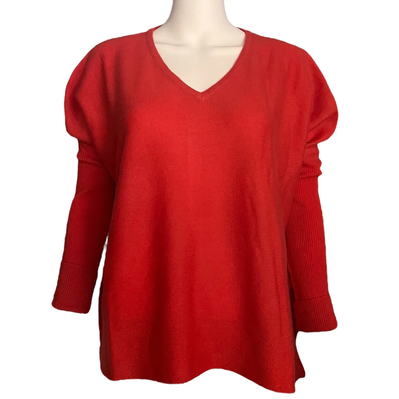 V Neck Tunic in Burnt Orange