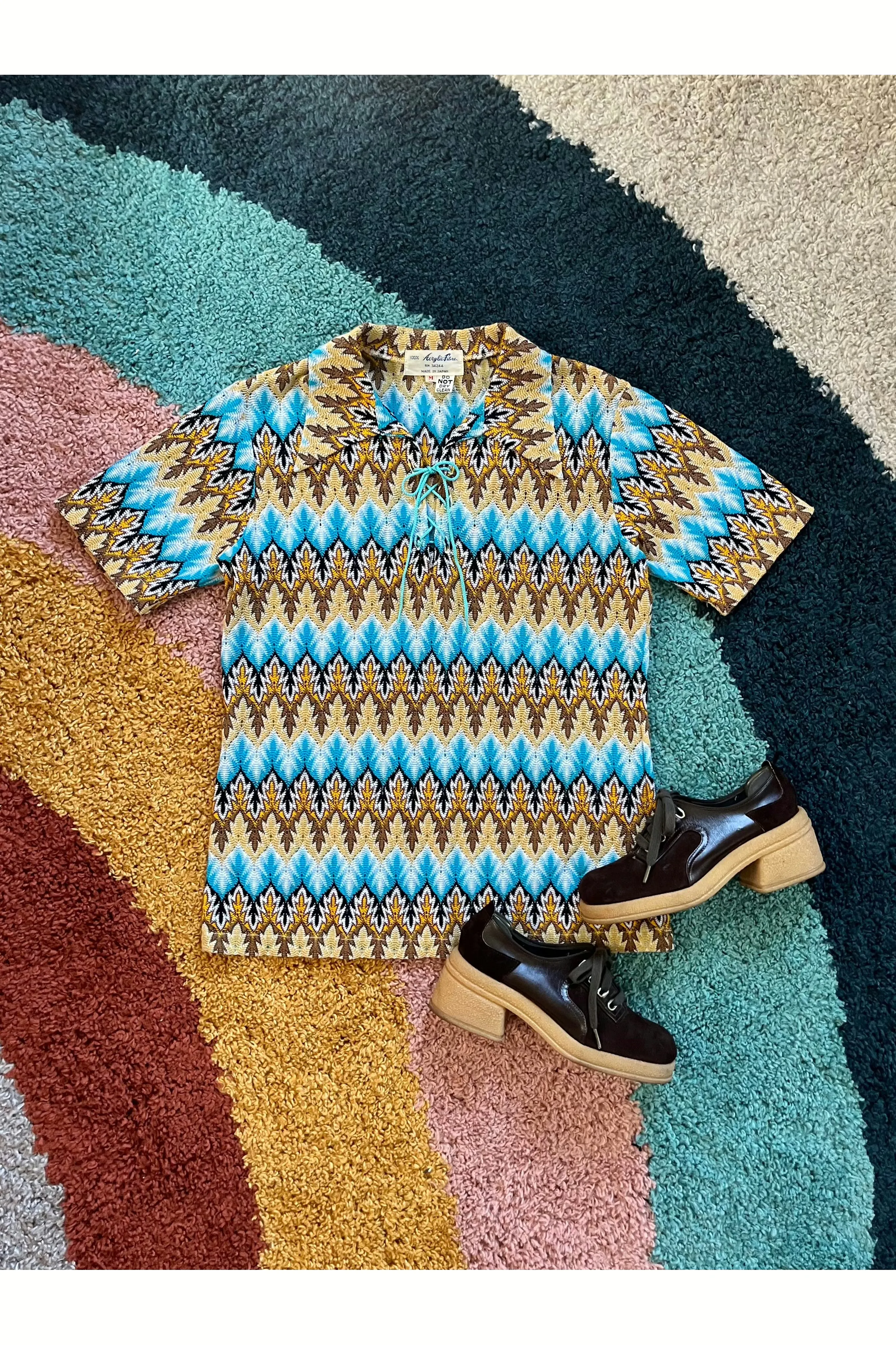 Vintage 70s Psychedelic Knit Top