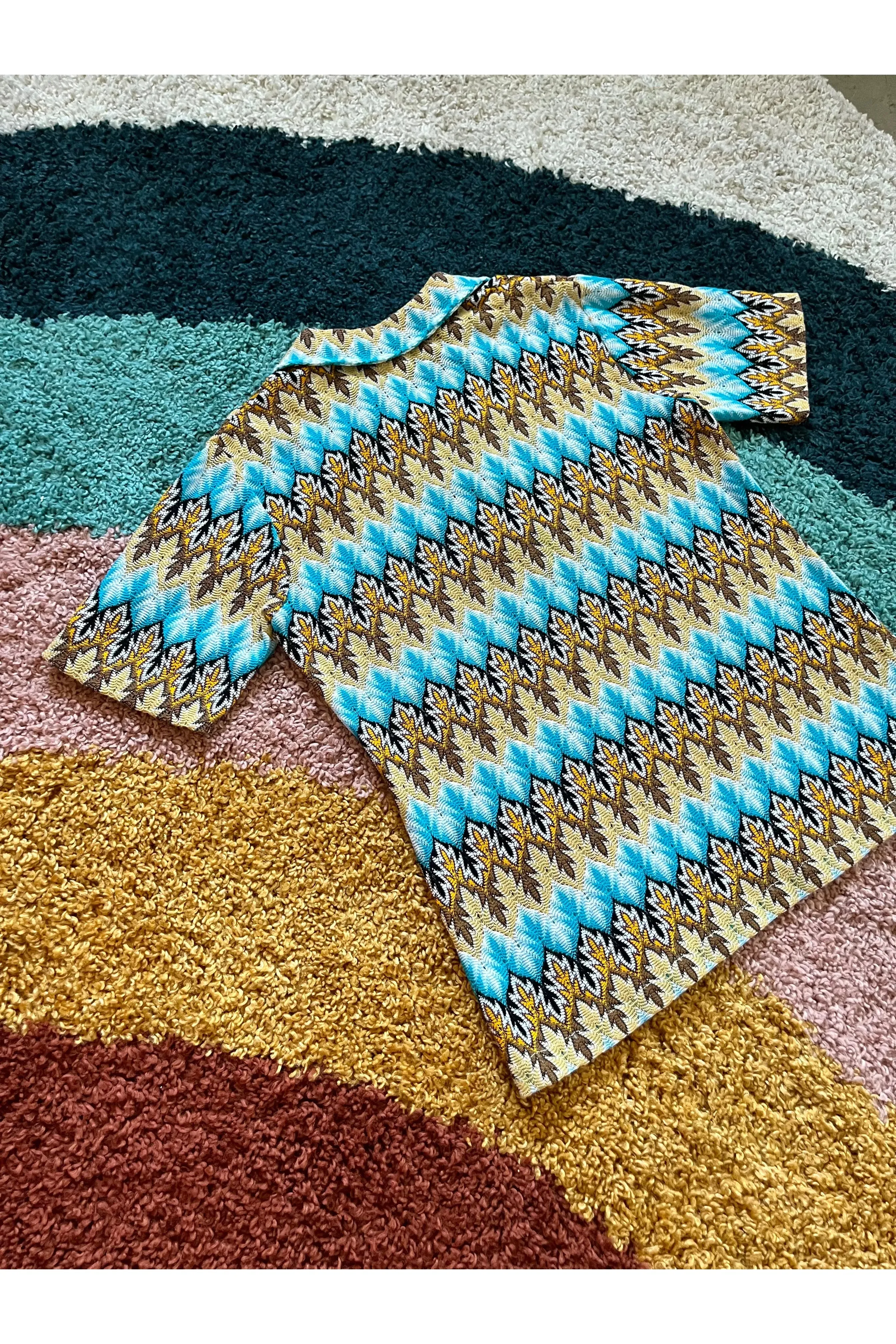 Vintage 70s Psychedelic Knit Top