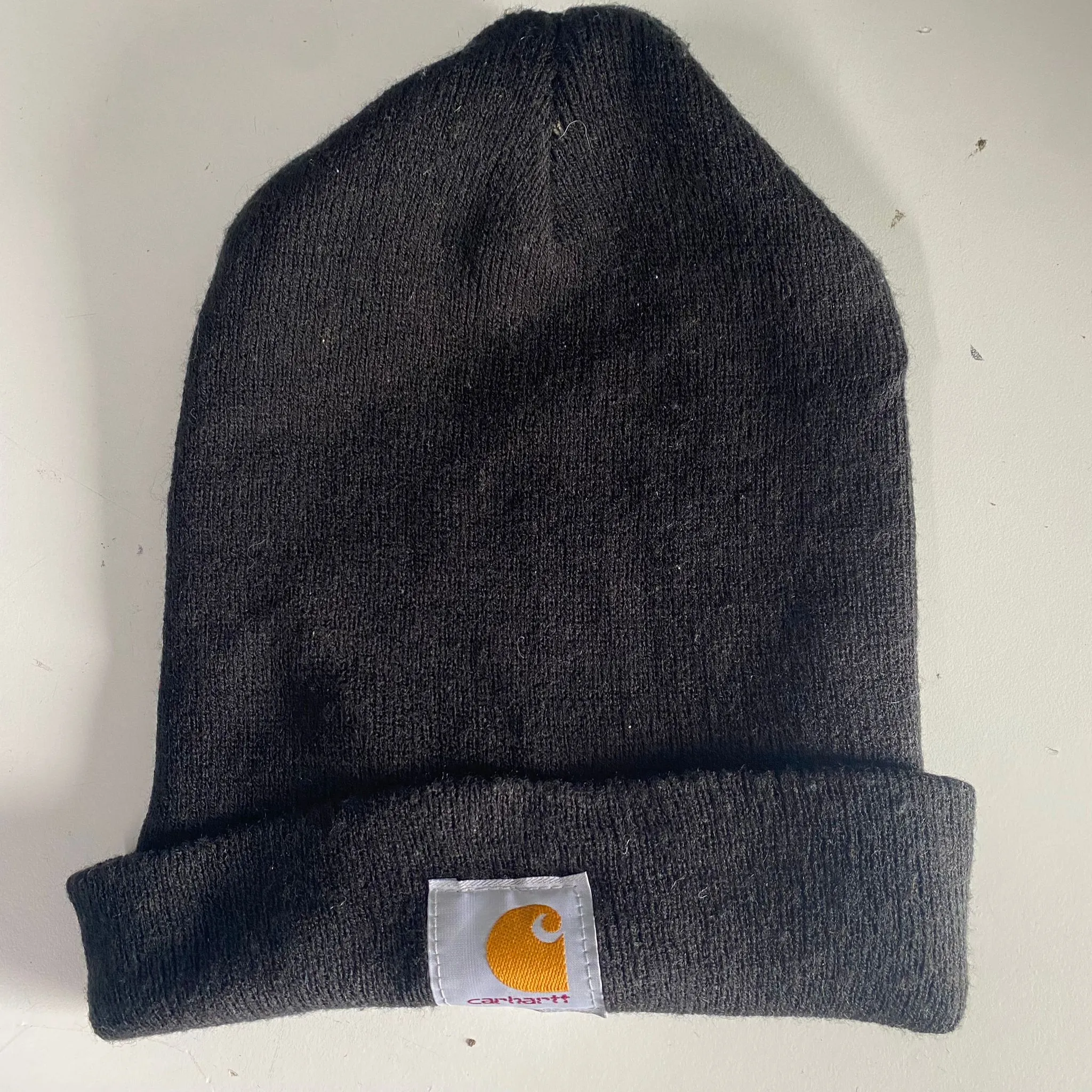 Vintage black Carhatt logo print beanie cap| SKU 6328