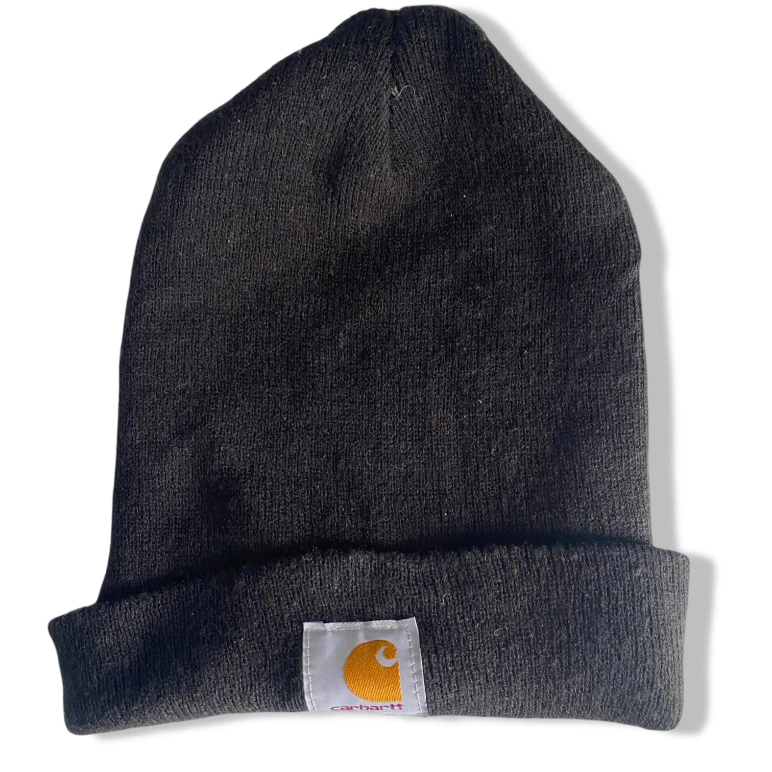 Vintage black Carhatt logo print beanie cap| SKU 6328