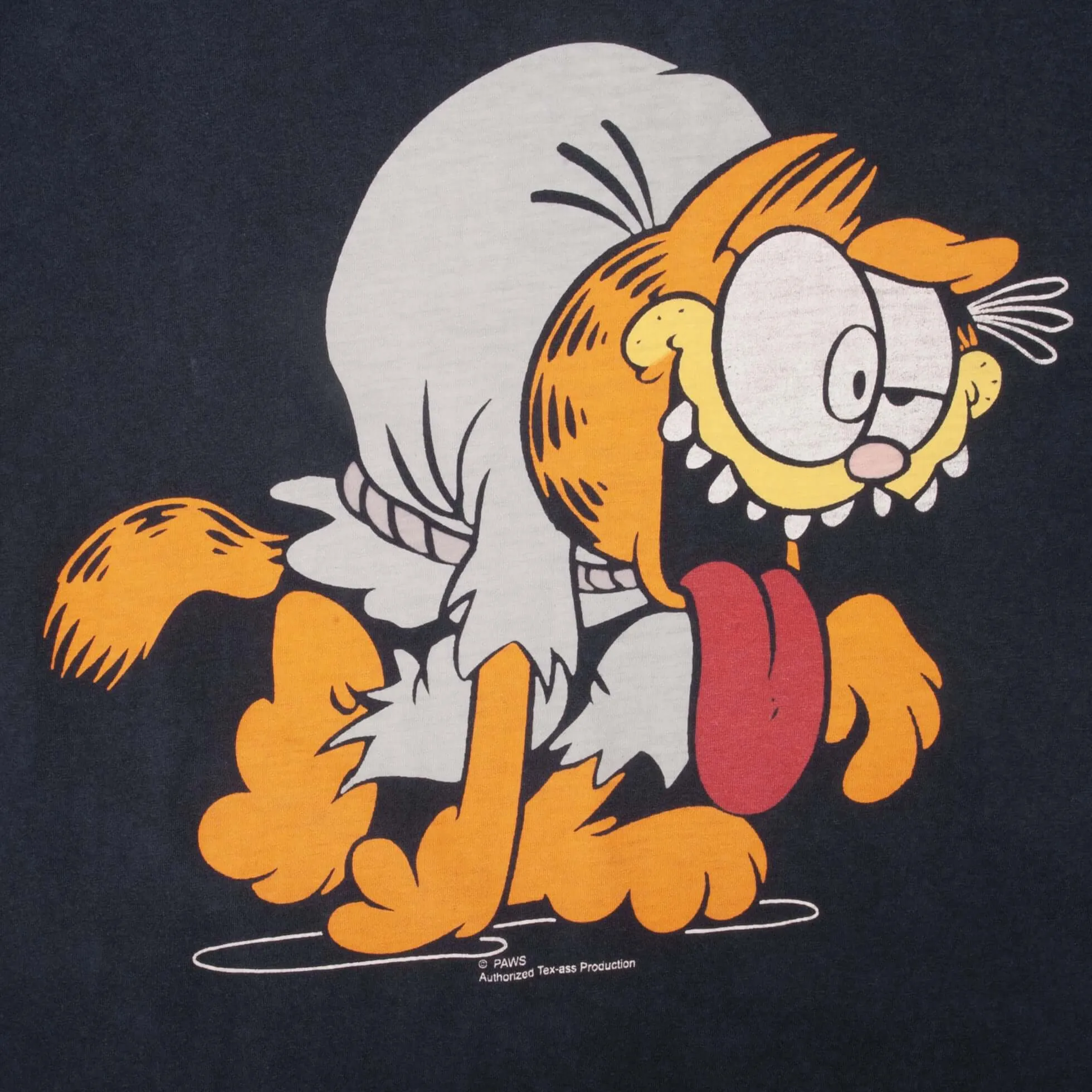 VINTAGE GARFIELD ZOMBIE HALLOWEEN 1990S TEE SHIRT SIZE LARGE