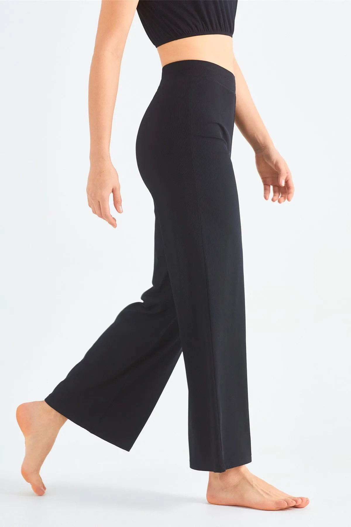 Wide-Leg Yoga Pants with Drawstring