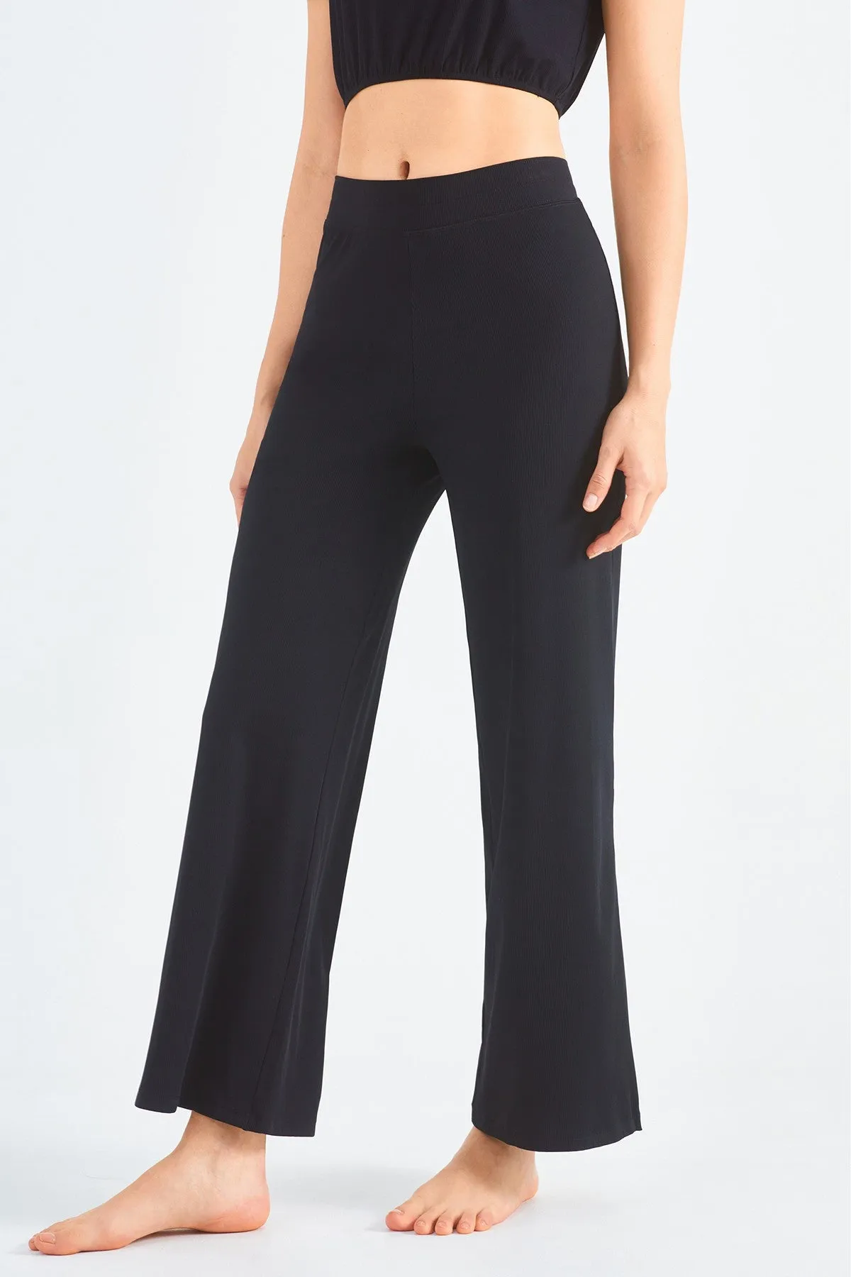 Wide-Leg Yoga Pants with Drawstring