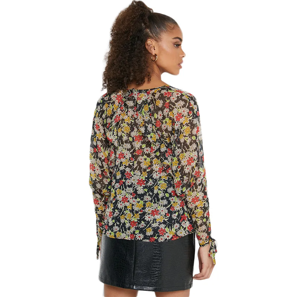 Women's Floral Pinted Top,Multi