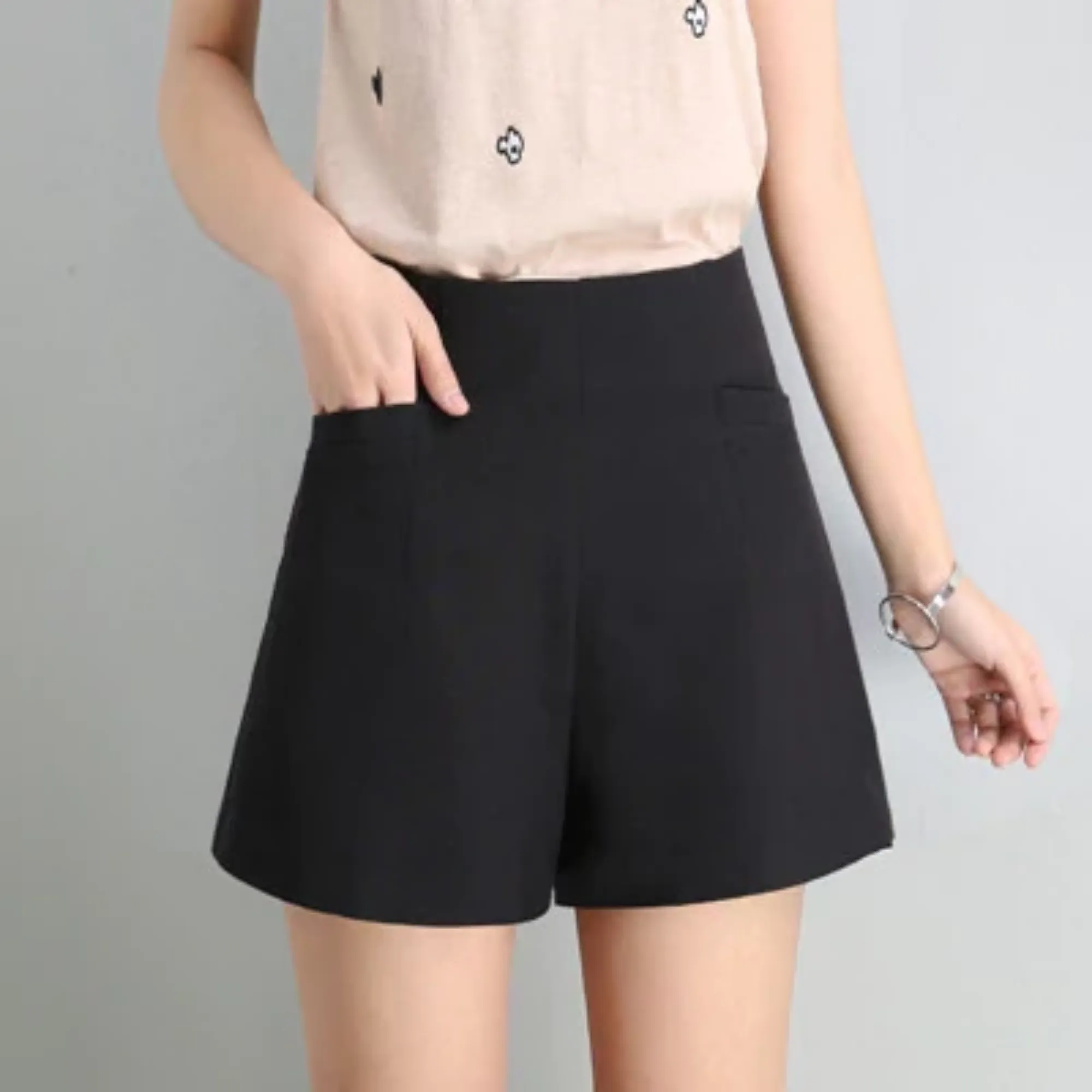 Women's Summer Casual Chiffon Loose High-Waist Shorts