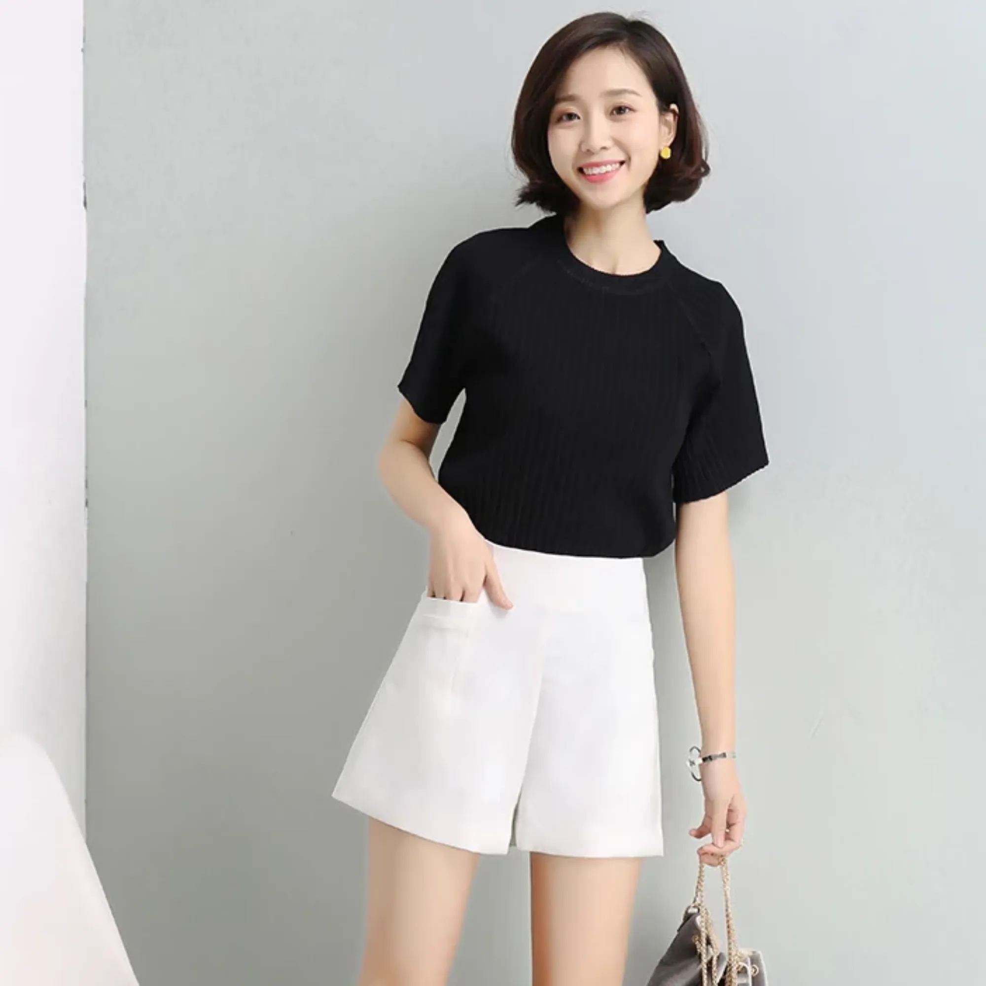 Women's Summer Casual Chiffon Loose High-Waist Shorts