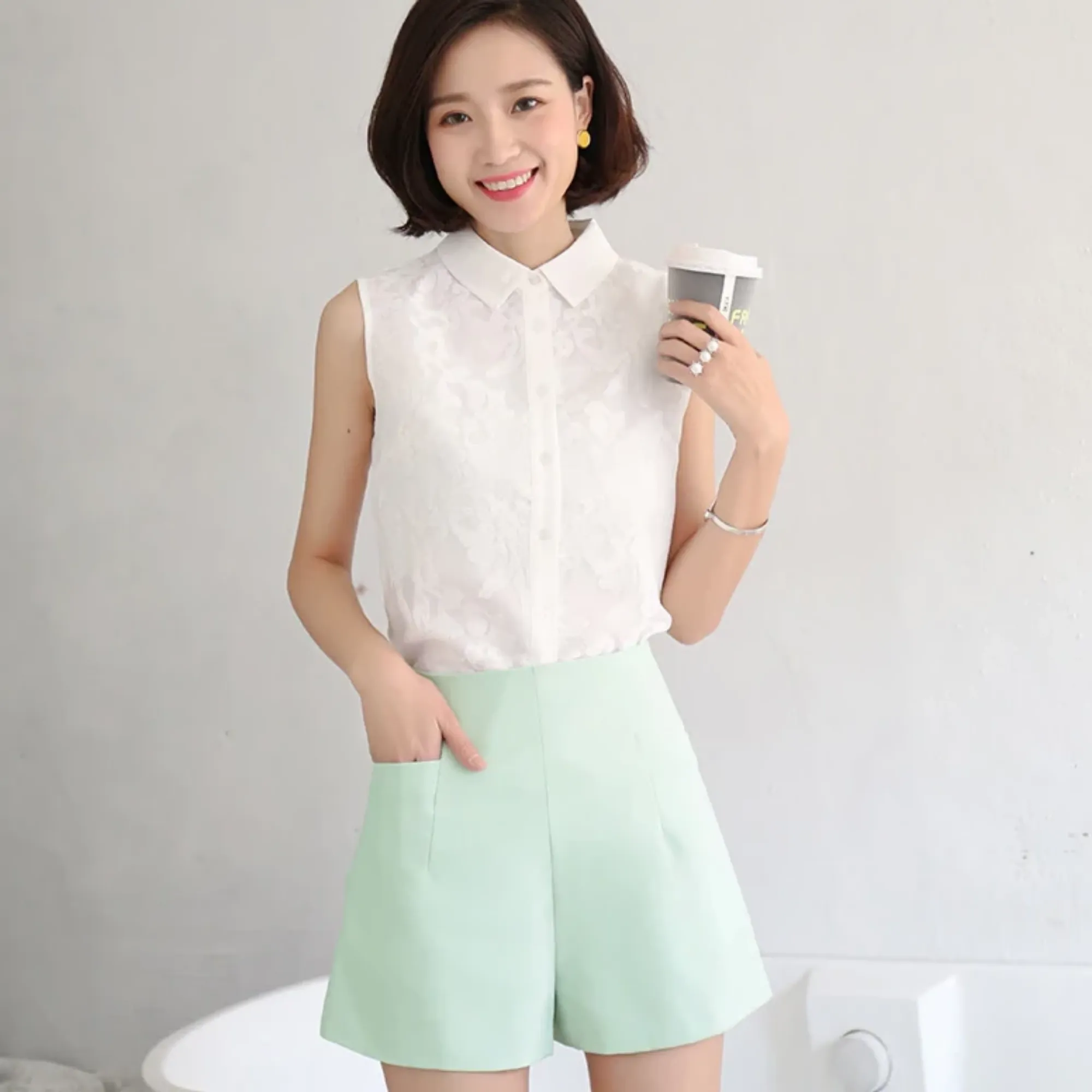 Women's Summer Casual Chiffon Loose High-Waist Shorts