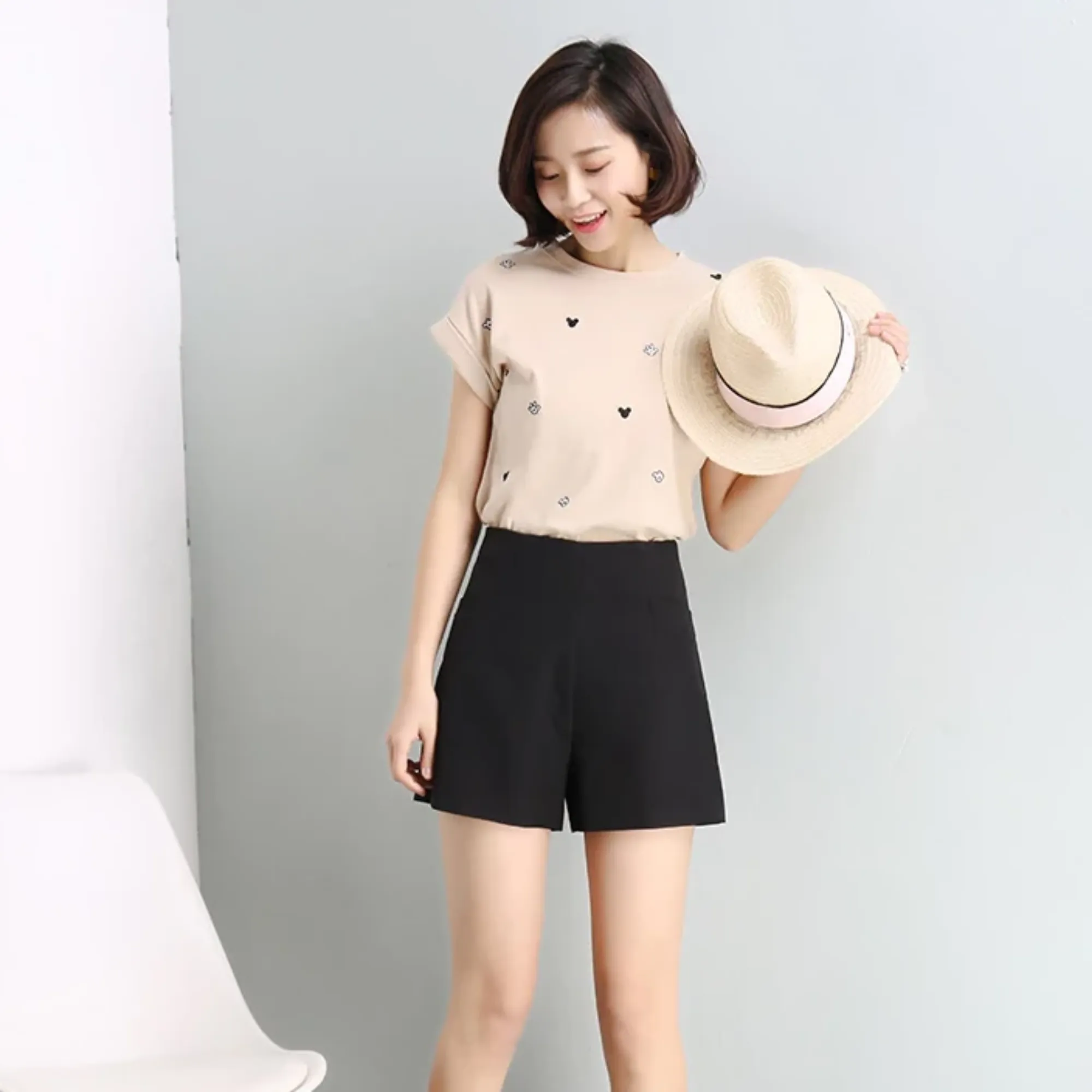 Women's Summer Casual Chiffon Loose High-Waist Shorts