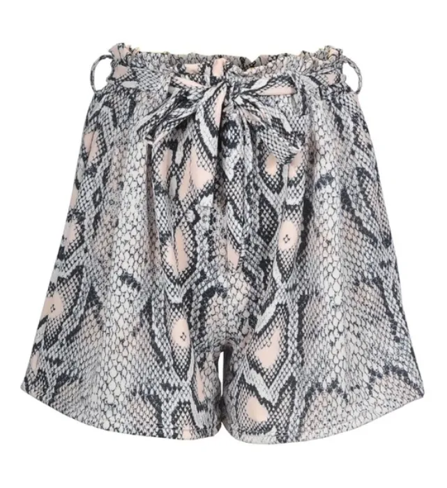 Women's Summer Vintage Snake Printed Shorts