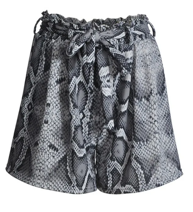 Women's Summer Vintage Snake Printed Shorts