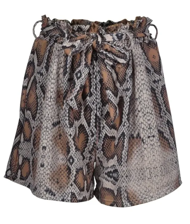 Women's Summer Vintage Snake Printed Shorts