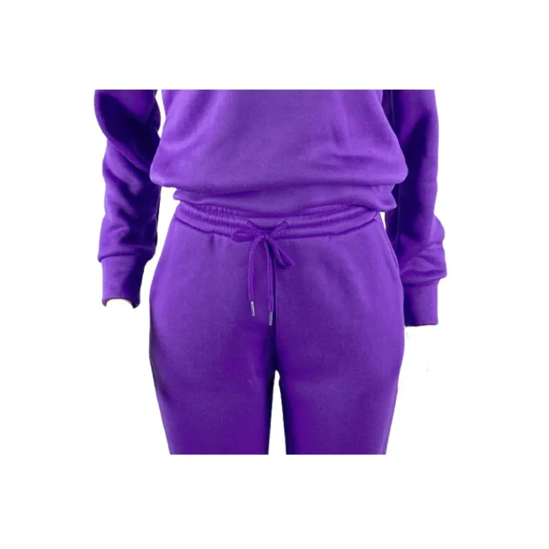 Zipper Sweatshirt & Drawstring Waist Pants Set